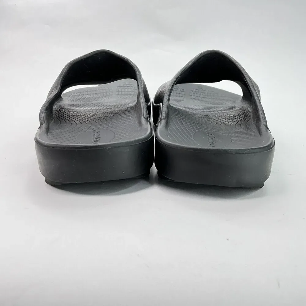 OOFOS OOahh Sport Slide Sandals Mens 10 Womens 12 Comfort Orthopedic Shoes Black